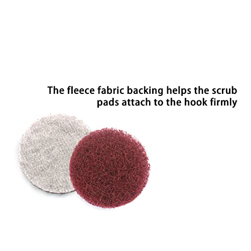 Heavy Duty Scour Pads, Non-Scratch Scrub Sponges, ULIFESTAR 5PCS Dish Scrubber Scouring Pads, Dual-Sided Reusable Household Scrub Pads for Dishes,Dish Cleaning Tool,Kitchen Scrubbers & Metal Grills - size: 50mm/2''Red 320-400grits