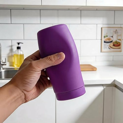 Dish Soap Dispenser for Kitchen, Silicone Squeeze Bottle for Dish Detergent (Purple) - color: Purple