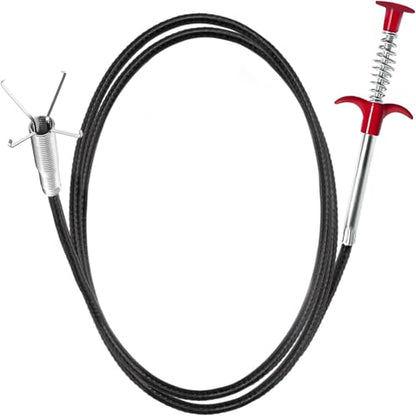116 Inch Extra Long Drain Snake Grabber, Flexible 4-Claw Pickup Tool for Sink, Shower, Bathtub Drains and Hard-to-Reach Areas - style: 116 in.