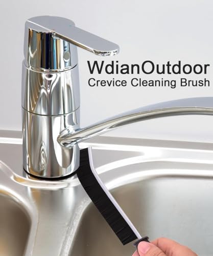 Crevice Cleaning Brush, Heavy-Duty Bristle Brushes for Compact Space Cleaning, Slim Gap Scrubbing Tool, Perfect for Kitchen Surfaces, Window Tracks, Bathroom Tiles & Faucets (BK 6 Pcs)