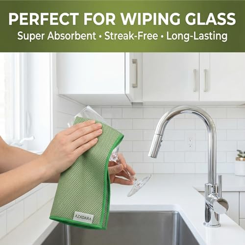 2-in-1 Scrub & Wipe Microfiber Cleaning Cloths – Non-Scratch Scrubbing Side + Soft Absorbent Side – Reusable Dual-Sided Cleaning Towels (6 Pack) - size: 6 Pack