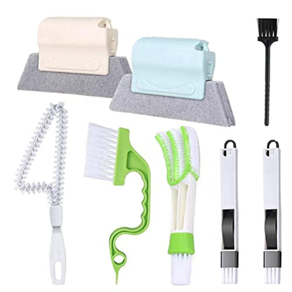 8pcs Handheld Groove Gap Cleaning Tools Door Window Track Cleaning Tools Groove Corner Crevice for Sliding Door Tile Lines Shutter Car Vents Air Conditioner Keyboard
