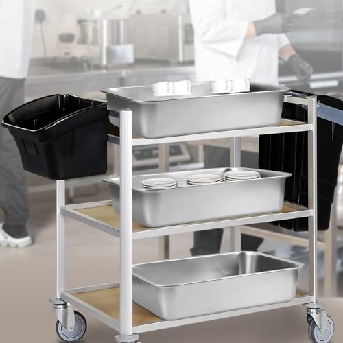 2 Pack Stainless Steel Commercial Bus Tubs Food Grade Meat Processing Tubs Lug Wash Basin Tote Box for Dishwashing, Kitchen, Restaurant, Utility (32 L) - size: 32 L