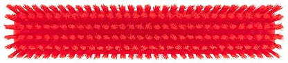 Vikan 31754 16" Heavy-Duty Push Broom, Soft/Stiff, Red - color: Red