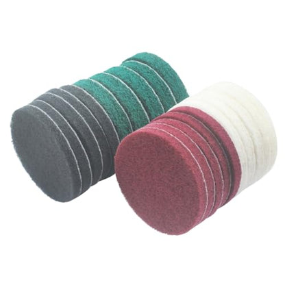 4 Inch Mixed Grit Drill Brush Scrubber Scouring Pads, 20 Pcs Hook & Loop Power Scrubber Scour for Rotary Tools, Random Orbital Sander (180#/400#/800#/1200#) - style: Multicolor - Mixed Grit