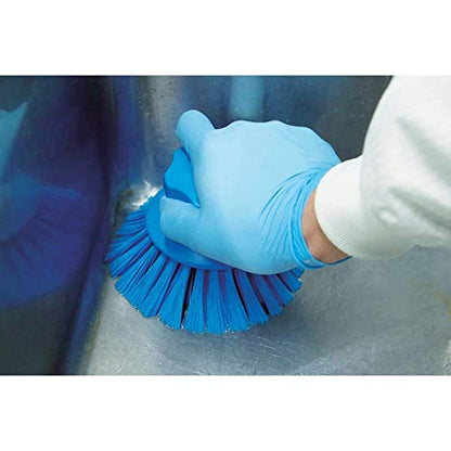3 3/4 in W Scrub Brush, Stiff, 3 in L Handle, 3 3/4 in L Brush, White, Plastic, 5 in L Overall - 1 Each - color: White