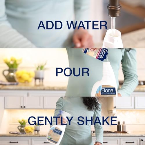 Bona Hardwood Floor Cleaner Concentrate - 1 fl oz - 4-Pack - Residue-Free Floor Cleaning Solution for Bona Spray Mop and Spray Bottle Refill - For Wood Floors - size: 1 fl oz (Pack of 4)