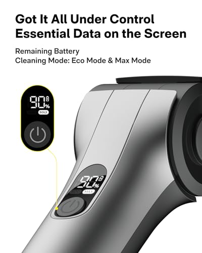 HOTO Flexi™ Cordless Electric Spin Scrubber, Adjustable Angle, Extendable Handle, Smart Display, IPX7 Waterproof, Powerful Cleaning Scrubber with 8 Replaceable Brush Heads, for Bathtub, Bathroom, Tile