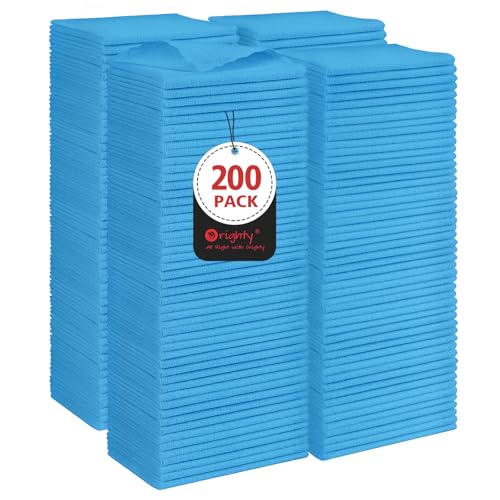 Orighty Microfiber Cleaning Cloth, 200 Pack Microfiber Towels for Cars, Multi-Purpose Shop Towels Cleaning Rags Bulk for Car, Home, Kitchen, 11.5’’ x 11.5’’, Blue - color: Blue, size: Pack of 200