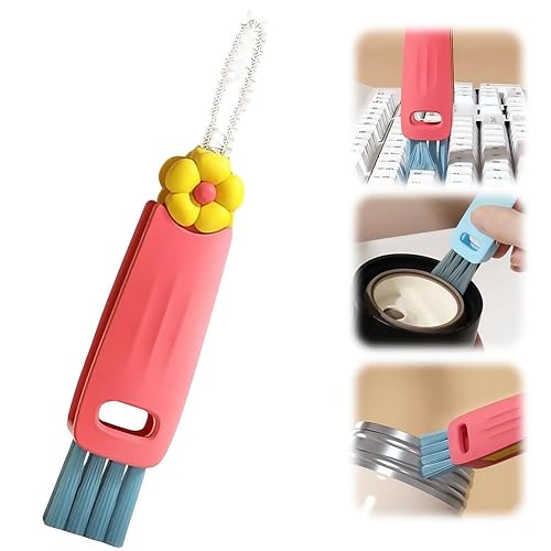 3 in 1 Cup Lid Cleaning Brush, Multifunctional Cleaning Brush Portable Cup Lid Cleaner for Bottle Gap Tight Spaces Cup, Portable Cup Lid Cleaner, 1 Pcs Red - color: 1pcs Red