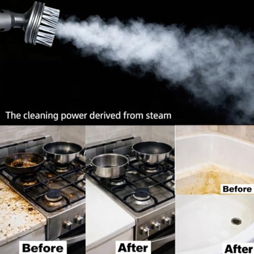 PUREBEAR Steam Mop Cleaner For Home With 4 Replacement Pads, 3 Adjustable Steam Setting, MultiPurpose Handheld Steamer Cleaning for Hardwood Floors, Clothes,Windows,Tiles, Grout (White)