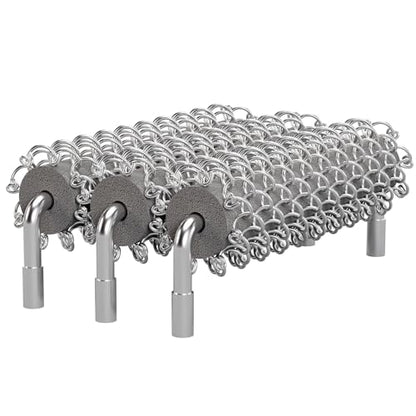 Replacement Brush Head for Bristle Free Grill Brush Compatible with HOUSE AGAIN Grill Cleaner,304 Stainless Steel Mesh+Safe Silicone Sponge Spinning Design Full-Angle Clean,Sturdy/Heat Resistant-3pcs - style: Replacement Head for Natural Wood