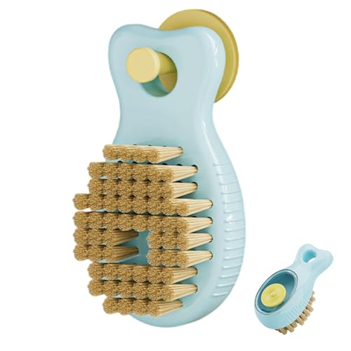 Kitchen Scrub Brush, Non Slip Grip Grime Remover, Soap Dispensing Dish Scrubber, Heavy Duty Sturdy Bristles Design, Ergonomic Easy Use Feature, Premium Cleaning Tool Accessory, Grill Oven Use - color: Sky Blue