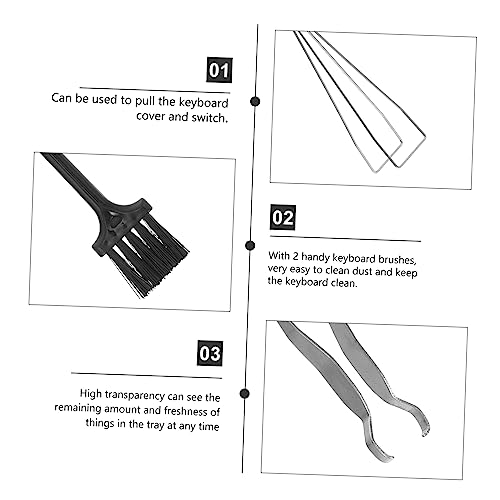 DOITOOL Mechanical Keyboard Cleaning Brush Set Keycap Puller Tool 4-Piece Kit for Computer Dust Removal and Key Cleaning Universal for Keyboards