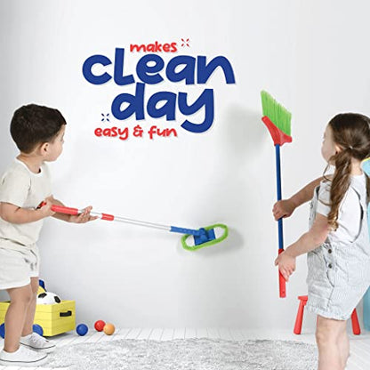 Play22 Kids Cleaning Set 4 Piece - Toy Cleaning Set Includes Broom, Mop, Brush, Dust Pan - Toy Kitchen Toddler Set is A Great Toy Gift for Boys & Girls - size: child-size