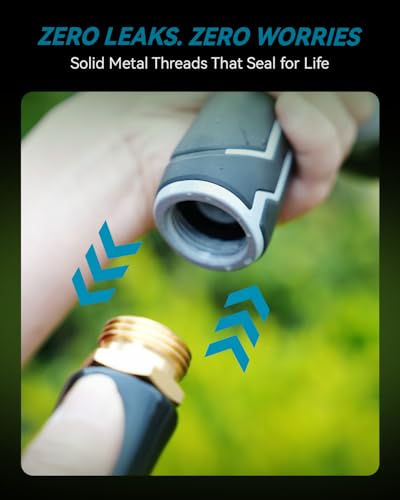 RAINPOINT Full-Metal Garden Hose Nozzle, Heavy Duty Water Hose Nozzle Sprayer With 10 Adjustable Patterns & High Flow,Thumb Control For Flow Adjustment, Ideal For Watering, Washing, Cleaning,Blue-2PCS - color: Blue