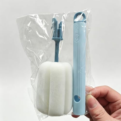Bottle Brush，Water Bottle Cleaner Brush ，Sponge Brushes，Bottle Brushes for Cleaning，Long Handle Bottle Brush,Perfect for Bottles、 Water Bottles 、 Narrow Neck Containers(2pcs +2Sponge Refill)