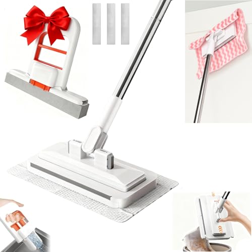 Cloth Changing Mini Mop with a Mini Foldable Desktop Mop, Flat Dust Mop for Dry Wet Disposable Pads，Kitchen Cabinet Counter Wall Spills and Oily Stains Cleaning (Lazy Mops Set) - size: Mini Mop Set (2PC)