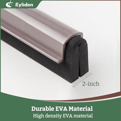Eyliden Floor Squeegee for Water Removal, 17-inch EVA Dual-Layer Blade | Won’t Scratch Floors, Quick Water/Soap Removal in One Pass, for Kitchen, Bathroom, Tile, Hardwood, Telescoping Long Handle