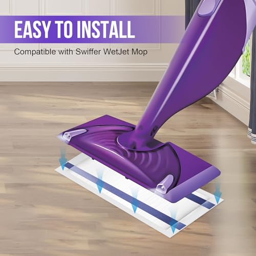 Mopping Pad Refill for Wet Jet Mop, Disposable Multi Surface Wetjet Hardwood Floor Cleaner Spray Mop Pads Refills, Thickness & Absorbent (120) - size: 120 Count