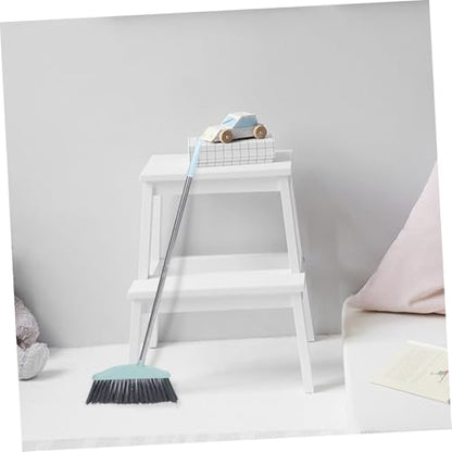 Heavy Duty Broom Indoor Dust Broom with Long Handle Angle Broom Hardwood Floor Cleaning Inside Soft Sweeping Brooms for House Kitchen Sweeper