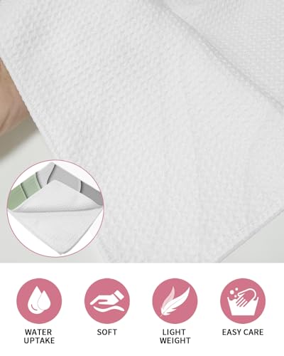 Modern Abstract Dish Towels Set,Waffle Weave Kitchen Towels 2 Pieces,Microfiber Hair Face Bath Tea Towel Absorbent Quick Drying Cleaning Dish Cloths,Ombre Sage Green Geometric Line 12""x12"" - color: Sage Green, size: 2PCS,12"x12"
