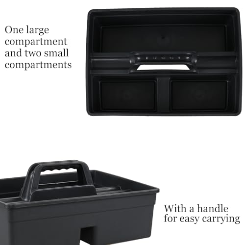 6 Packs Plastic Cleaning Caddy Organizer with Handle, 3-Compartment Portable Plastic Cleaning Caddies