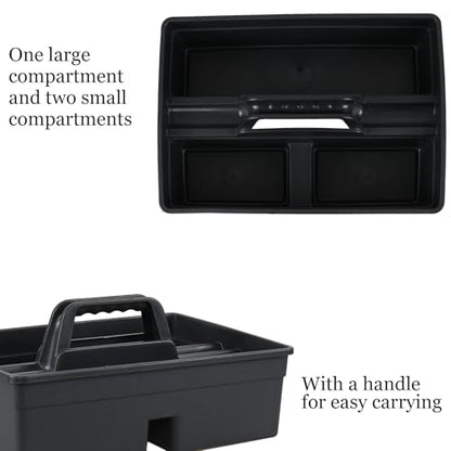 6 Packs Plastic Cleaning Caddy Organizer with Handle, 3-Compartment Portable Plastic Cleaning Caddies