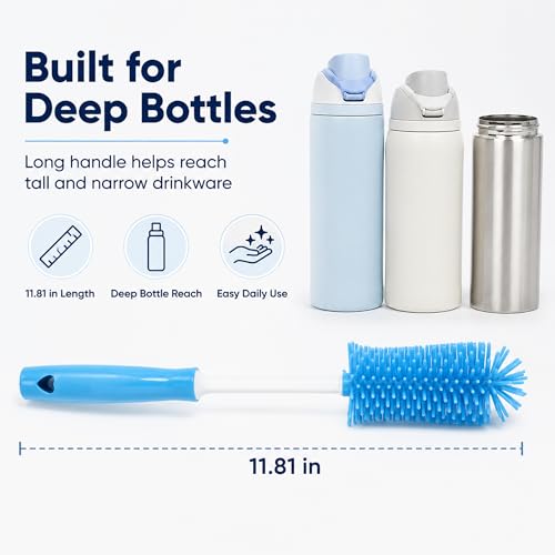 4 Pack Water Bottle Cleaning Kit Water Bottle Cleaner Brush for Owala FreeSip 24oz/32oz/40oz, Straw Brush for Stanley, Sport Bottles, Water Bottles, Cups