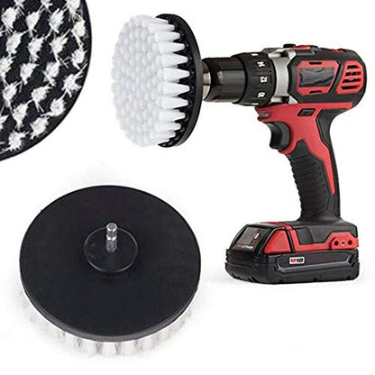 Wixine 1Pcs 5" White Drill Brush Attachment for Cleaning Carpet Leather and Upholstery Kit
