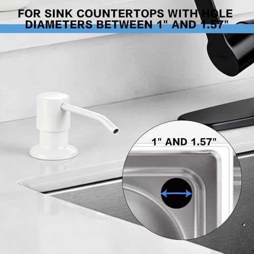Soap Dispenser for Kitchen Sink, Built in Sink Soap Dispenser (Brushed Nickel), Countertop Soap Dispenser Pump with 47" Extension Tube kit, No Need to Fill Little Bottle Again (Wire Drawing) - color: Wire Drawing