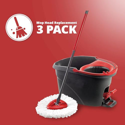 Mop Replace Head, 4 Pack Spin Mop Replacement Head Easywring 1-Tank System, Easy Cleaning, Microfiber, Machine Washable - size: 1-TANK Mop Head (4pcs)