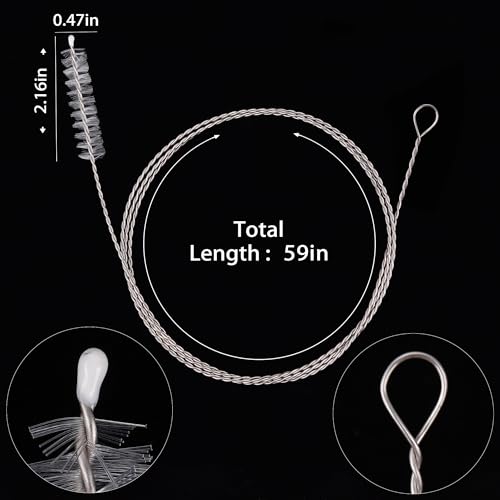 Flexible Drain Brush-Extra Long Nylon Cleaner for Cleaning Plumbing Sink Fridge Skinny Pipe Air Tube Hose Dredging Tool 143cm/56 inch (1 PCS) - color: 1 Pcs