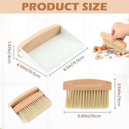 Mini Dustpan and Brush Set,Stable Dust Pans with Brush,Easy to Store and Broom and Dustpan Set,Portable Broom and Dustpan for Countertop,Table,Sofa,Furniture,Keyboard,Car,Cabinet