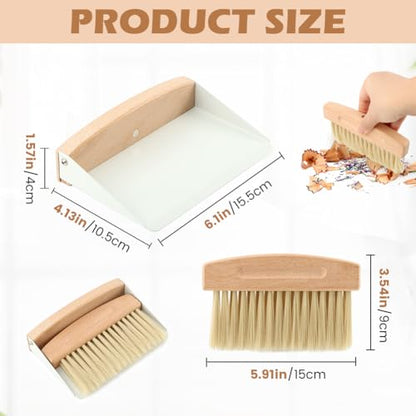 Mini Dustpan and Brush Set,Stable Dust Pans with Brush,Easy to Store and Broom and Dustpan Set,Portable Broom and Dustpan for Countertop,Table,Sofa,Furniture,Keyboard,Car,Cabinet