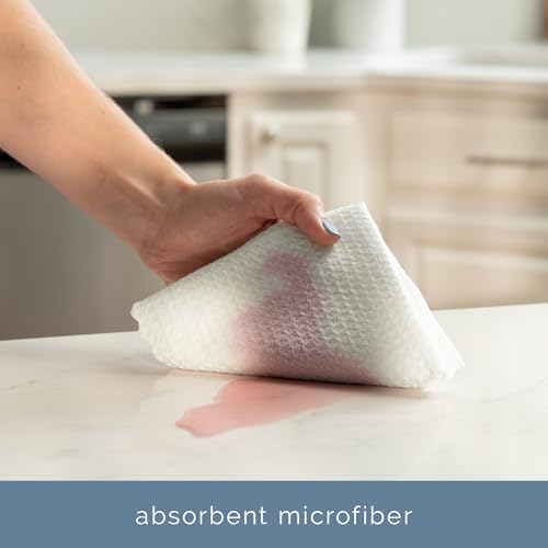 AURA 30 Pack Microfiber Cleaning Cloth with Box, Bulk Towels for Home, Reusable Microfiber Towels for Cars, Cleaning Rags, White Honeycomb, 260gsm, 11.8 Inches x 11.8 Inches, 30 Count