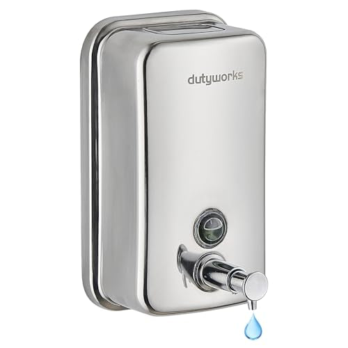 Stainless Steel Soap Dispenser - 800ml Large Capacity, Easy Wall Mount Installation, Soap Dispenser for Bathroom & Kitchen - Ideal for Commercial, Household, Office Use - size: 27.05 fl.oz./ 800ml