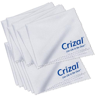 Crizal Eyeglass Cleaning Cloths – 12 Pack Premium Microfiber – Designed & Tested for AR-Coated Lenses – Trusted by Optical Professionals - color: 12 Pack