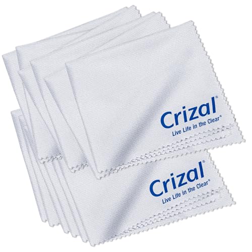 Crizal Eyeglass Cleaning Cloths – 12 Pack Premium Microfiber – Designed & Tested for AR-Coated Lenses – Trusted by Optical Professionals - color: 12 Pack