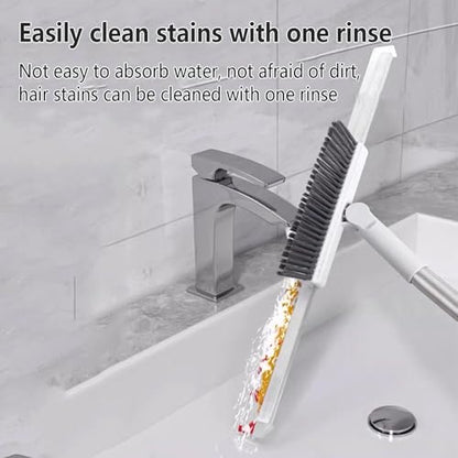 Silicone Brooms for Floor Cleaning, 2 in 1 Scrape and Heavy-Duty Stiff Bristle Scrubber Brush Silicon Broom, Magic Broom Squeegee for Smooth Floors,Rugs,Windows