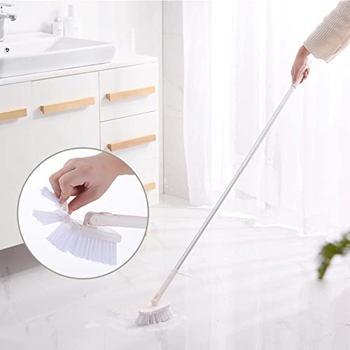 45.28 Inch Shower Scrubber, Tub Tile Cleaning Brush, Bath Cleaner Scrubber Brush with Adjustable Long Handle Scrub Brush for Bathroom Shower Bathtub Wall Mop Cleaning Scrubbing