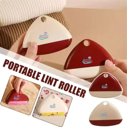 Sticky Lint Roller, Portable Washable Sticky Hair Roller, Reusable Mini Sticky Lint Roller Pet Hair Remover, Triangle Hair Remover, Strong Sticky for Clothes, Furniture, Dog and Cat- Red - color: Black