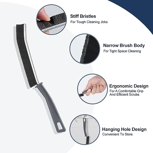 Hard Bristled Crevice Cleaning Brush Bathroom Gap Cleaning Brush | Thin Grout Brush
