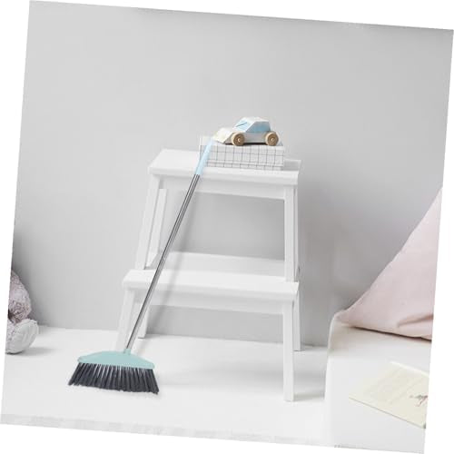 VICASKY Long Handle Broom for Home Cleaning Thickened Metal Handle Sweeping Broom Fine Workmanship with Soft Bristles No Surface Damage Practical Indoor Floor Cleaning Tool