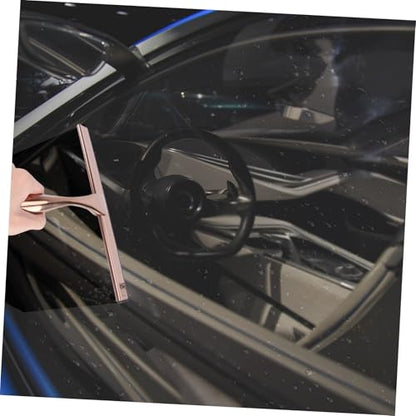 Didiseaon Stainless Steel Window Squeegee Squeegee Wiper for Shower Door Glass Cleaning Tool Short Handle Suitable for Bathroom