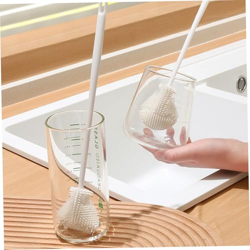 Long Bottle Cleaning Brush 360 Flexible Silicone Bottle Brush for Cups Narrow Mouthed Bottles - color: 1pc