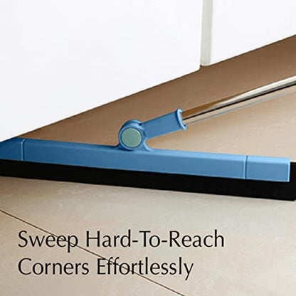 33.5in Rubber Squeegee with Long Handle for Bathroom Tile, Household Floor Squeegee Broom for Shower Bathroom Kitchen Home Tile Pet Hair Fur Floor Marble Glass Window