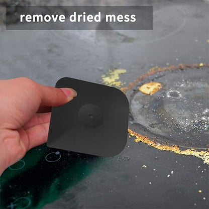 Plastic Pan Dish Pot Food Kitchen Scraper Tool Set, 3 pcs Nylon Plastic Cast Iron Skillet Cleaner Scrubber Scrapper, Kitchen Scraper Non-Scratch (Black) - color: Black, size: 3-Pack