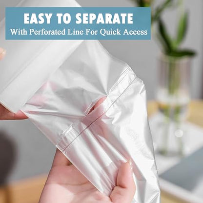 8 Gallon Trash Bags - 50 Count 8 Gal Medium Trash Bags, Unscented White 8 Gallon Garbage Bags - style: 8 Gallon-50 Count