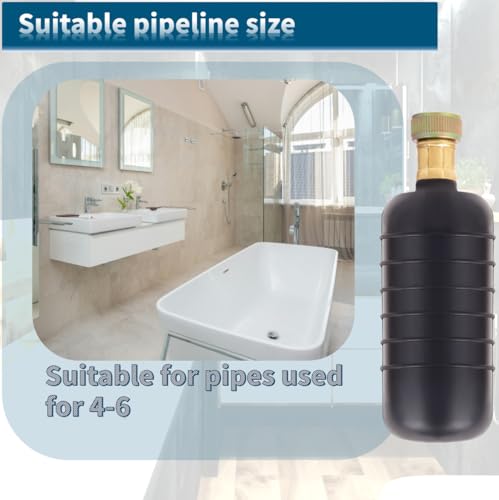 Drain Bladder Unclogger fits 4"to6" Pipes.& 3/4" Garden Hose Shut Off Valve,Drain Cleaning Bladder Unclogs Clogs in Kitchen Sinks, Bathtubs and Swimming Pool Pipes Through High-Pressure Water Flow - style: 4-6 inch